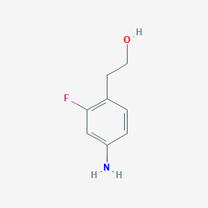 molecular formula C8H10FNO B3276498 2-(4-Amino-2-fluorophenyl)ethanol CAS No. 643086-79-7