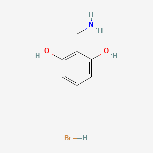 molecular formula C7H10BrNO2 B3276499 2,6-Dihydroxybenzylamine hydrobromide CAS No. 643087-33-6