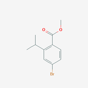 molecular formula C11H13BrO2 B3276515 Methyl 4-bromo-2-isopropylbenzoate CAS No. 643094-19-3