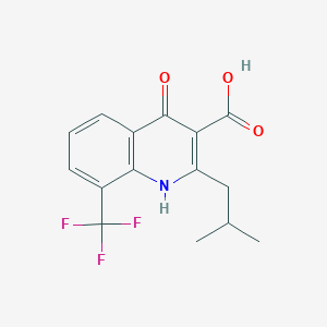 4-Hydroxy-2-isobutyl-8-(trifluoromethyl)quinoline-3-carboxylic acid