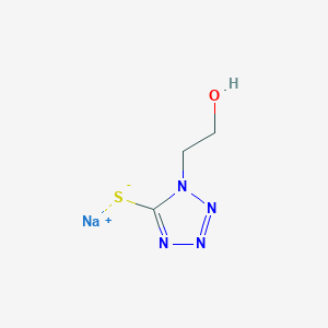molecular formula C3H5N4NaOS B3276559 Sodium 1-(2-hydroxyethyl)-1H-tetrazol-5-ylthiolate CAS No. 64350-77-2