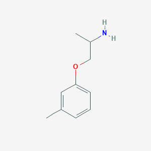 molecular formula C10H15NO B3276574 1-(2-Aminopropoxy)-3-methylbenzene CAS No. 6437-47-4