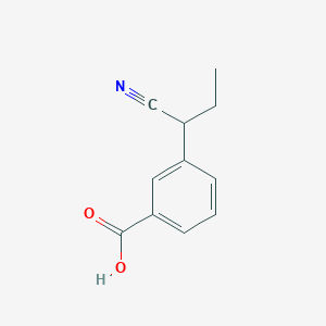 molecular formula C11H11NO2 B3276590 Benzoic acid, 3-(1-cyanopropyl)- CAS No. 64379-72-2