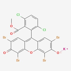 molecular formula C21H7Br4Cl2KO5 B3276631 Potassium;2,4,5,7-tetrabromo-9-(3,6-dichloro-2-methoxycarbonylphenyl)-6-oxoxanthen-3-olate CAS No. 6441-79-8