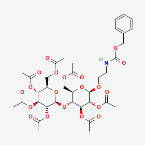 Benzyl (2-{[2,3,6-tri-O-acetyl-4-O-(2,3,4,6-tetra-O-acetyl-beta-D-glucopyranosyl)-beta-D-glucopyranosyl]oxy}ethyl)carbamate