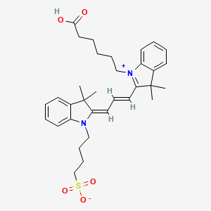 molecular formula C33H42N2O5S B3276658 Cy3 acid(mono so3) CAS No. 644979-14-6