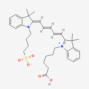 molecular formula C35H44N2O5S B3276664 4-(2-((1E,3E,5E)-5-(1-(5-Carboxypentyl)-3,3-dimethylindolin-2-ylidene)penta-1,3-dien-1-yl)-3,3-dimethyl-3H-indol-1-ium-1-yl)butane-1-sulfonate CAS No. 644979-16-8