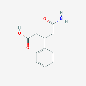 molecular formula C11H13NO3 B3276671 5-Amino-5-oxo-3-phenylpentanoic acid CAS No. 6456-86-6