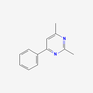 molecular formula C12H12N2 B3276680 2,4-二甲基-6-苯基嘧啶 CAS No. 64571-30-8