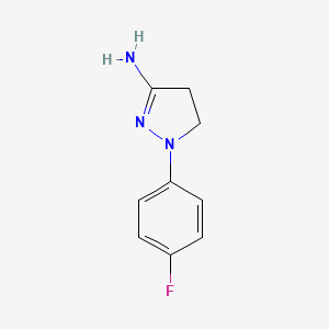 molecular formula C9H10FN3 B3276712 1-(4-Fluorophenyl)-4,5-dihydro-1H-pyrazol-3-amine CAS No. 6463-47-4