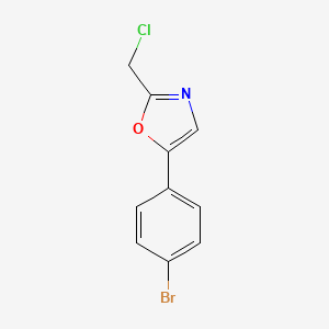 molecular formula C10H7BrClNO B3276720 5-(4-溴苯基)-2-(氯甲基)-1,3-恶唑 CAS No. 64640-17-1