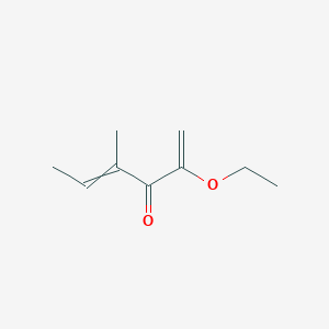 molecular formula C9H14O2 B3276746 2-Ethoxy-4-methylhexa-1,4-dien-3-one CAS No. 647024-50-8