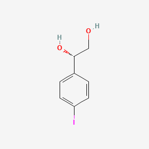 molecular formula C8H9IO2 B3276747 1,2-Ethanediol, 1-(4-iodophenyl)-, (1S)- CAS No. 647026-57-1