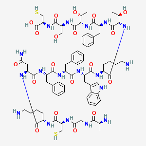 molecular formula C76H106N18O19S2 B3276811 (D-Phe7)-Somatostatin-14 CAS No. 64813-74-7