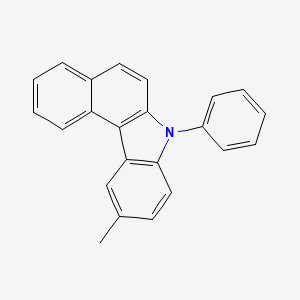 molecular formula C23H17N B3276842 7H-Benzo[c]carbazole, 10-methyl-7-phenyl- CAS No. 648432-23-9