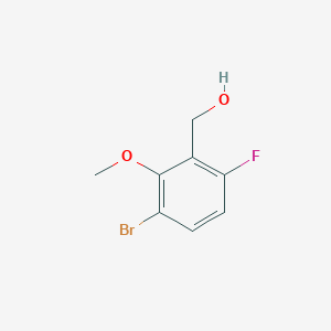 molecular formula C8H8BrFO2 B3276849 3-Bromo-6-fluoro-2-methoxybenzenemethanol CAS No. 648439-20-7