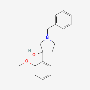 molecular formula C18H21NO2 B3276859 1-Benzyl-3-(2-methoxyphenyl)pyrrolidin-3-ol CAS No. 648901-34-2