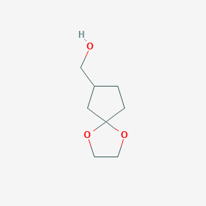 molecular formula C8H14O3 B3276907 1,4-Dioxaspiro[4.4]non-7-ylmethanol CAS No. 65005-20-1