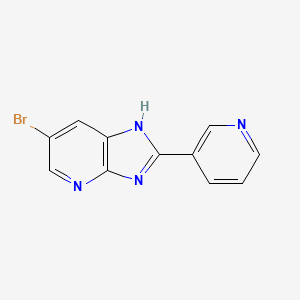 molecular formula C11H7BrN4 B3276970 3-{6-溴-3H-咪唑并[4,5-b]吡啶-2-基}吡啶 CAS No. 65147-90-2