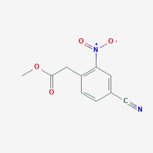 molecular formula C10H8N2O4 B3276997 Methyl 2-(4-cyano-2-nitrophenyl)acetate CAS No. 651747-70-5