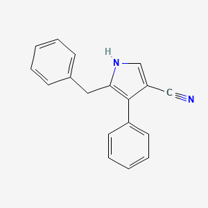 molecular formula C18H14N2 B3277015 5-Benzyl-4-phenyl-pyrrole-3-carbonitrile CAS No. 65185-10-6
