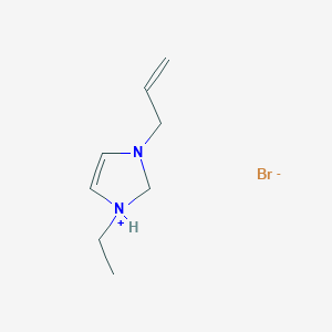 molecular formula C8H15BrN2 B3277021 1-Ethyl-3-(prop-2-en-1-yl)-2,3-dihydro-1H-imidazol-1-ium bromide CAS No. 652134-09-3