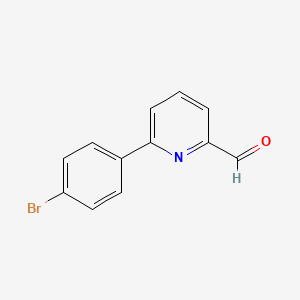 molecular formula C12H8BrNO B3277041 6-(4-Bromophenyl)picolinaldehyde CAS No. 65219-26-3