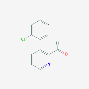 molecular formula C12H8ClNO B3277043 3-(2-Chlorophenyl)picolinaldehyde CAS No. 65219-35-4