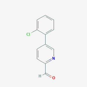 molecular formula C12H8ClNO B3277048 5-(2-Chlorophenyl)picolinaldehyde CAS No. 65219-37-6