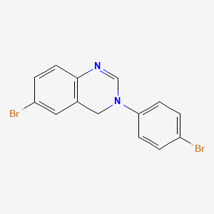 molecular formula C14H10Br2N2 B3277088 6-溴-3-(4-溴苯基)-3,4-二氢喹唑啉 CAS No. 65331-45-5