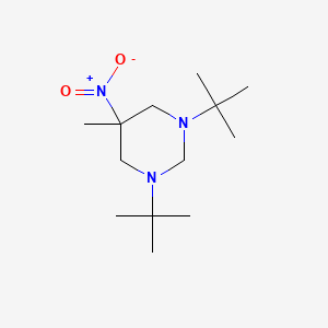 molecular formula C13H27N3O2 B3277134 1,3-Di-tert-butyl-5-methyl-5-nitro-1,3-diazinane CAS No. 65478-96-8