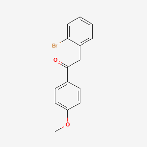 molecular formula C15H13BrO2 B3277174 2-(2-Bromophenyl)-1-(4-methoxyphenyl)ethanone CAS No. 655244-07-8