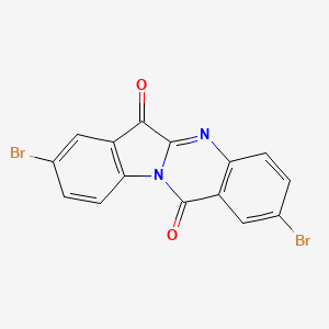 molecular formula C15H6Br2N2O2 B3277199 2,8-二溴吲哚[2,1-b]喹唑啉-6,12-二酮 CAS No. 65618-07-7