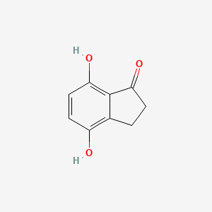 molecular formula C9H8O3 B3277256 4,7-Dihydroxy-2,3-dihydro-1H-inden-1-one CAS No. 65698-22-8