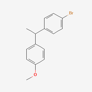 molecular formula C15H15BrO B3277258 1-(4-Bromophenyl)-1-(4-methoxyphenyl)ethane CAS No. 65699-87-8