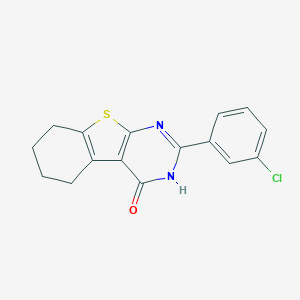 molecular formula C16H13ClN2OS B327737 2-(3-chlorophenyl)-5,6,7,8-tetrahydro[1]benzothieno[2,3-d]pyrimidin-4(3H)-one 