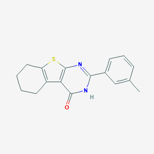 molecular formula C17H16N2OS B327738 2-(3-methylphenyl)-5,6,7,8-tetrahydro[1]benzothieno[2,3-d]pyrimidin-4(3H)-one 