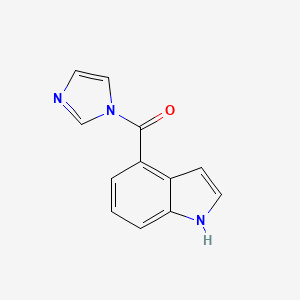 molecular formula C12H9N3O B3277406 Methanone, 1H-imidazol-1-yl-1H-indol-4-yl- CAS No. 65923-24-2
