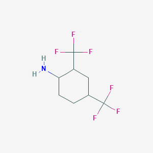 molecular formula C8H11F6N B3277415 2,4-Bis(trifluoromethyl)cyclohexan-1-amine CAS No. 65934-73-8