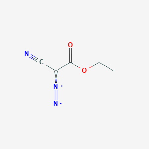 molecular formula C5H5N3O2 B3277422 Acetic acid, cyanodiazo-, ethyl ester CAS No. 65950-84-7