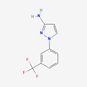 molecular formula C10H8F3N3 B3277456 1-[3-(trifluoromethyl)phenyl]-1H-pyrazol-3-amine CAS No. 66000-41-7