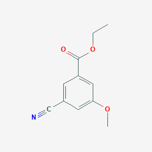 molecular formula C11H11NO3 B3277504 Ethyl 3-methoxy-5-cyanobenzoate CAS No. 661458-28-2