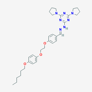 molecular formula C32H43N7O3 B327752 4-{2-[4-(Hexyloxy)phenoxy]ethoxy}benzaldehyde (4,6-dipyrrolidin-1-yl-1,3,5-triazin-2-yl)hydrazone 