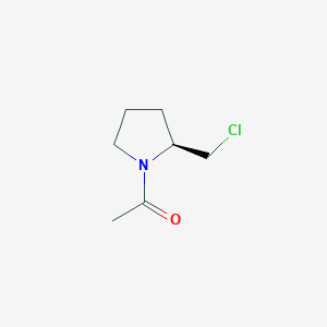 molecular formula C7H12ClNO B3277523 1-((S)-2-Chloromethyl-pyrrolidin-1-yl)-ethanone CAS No. 66158-70-1