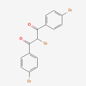 molecular formula C15H9Br3O2 B3277540 2-Bromo-1,3-bis(4-bromophenyl)propane-1,3-dione CAS No. 66178-12-9