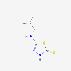 molecular formula C6H11N3S2 B3277541 5-[(2-Methylpropyl)amino]-1,3,4-thiadiazole-2-thiol CAS No. 66180-54-9