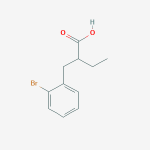 molecular formula C11H13BrO2 B3277561 2-[(2-Bromophenyl)methyl]butanoic acid CAS No. 66192-00-5