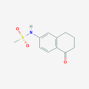 molecular formula C11H13NO3S B3277688 N-(5-oxo-5,6,7,8-tetrahydronaphthalen-2-yl)methanesulfonamide CAS No. 66361-80-6