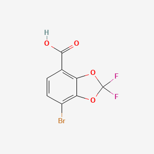molecular formula C8H3BrF2O4 B3277703 7-Bromo-2,2-difluorobenzo[d][1,3]dioxole-4-carboxylic acid CAS No. 663933-99-1