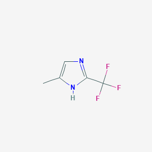 molecular formula C5H5F3N2 B3277845 5-Methyl-2-(trifluoromethyl)-1H-imidazole CAS No. 66675-23-8